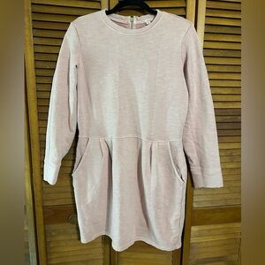 GAP Women's Soft Pink Casual Zip Back Dress With Pockets Size M